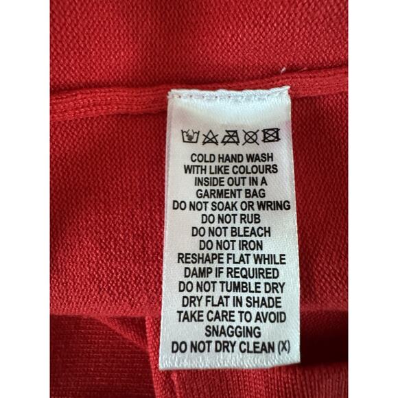 Meshki Dress Midi Red Marina Sleeveless Buttoned Knit XS - Picture 11 of 12